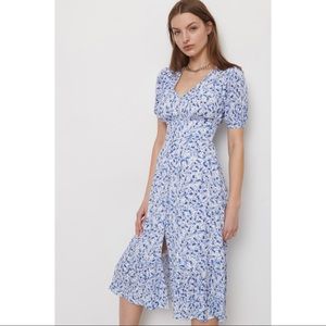 Dynamite Printed Button-Down Maxi Dress